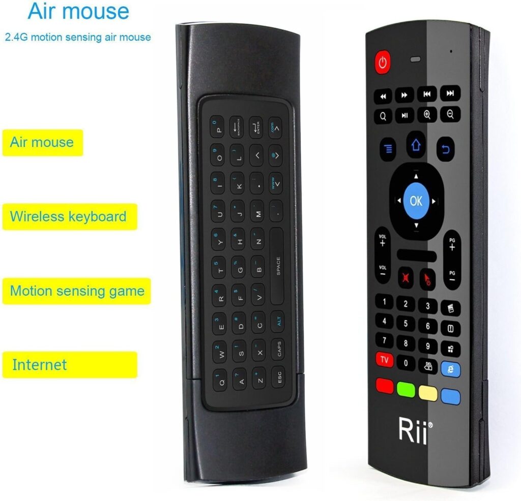 Rii MX3 Multifunction 2.4G Fly Mouse Mini Wireless Keyboard  Infrared Remote Control  3-Gyro + 3-Gsensor for Google Android TV/Box, IPTV, HTPC, Windows, MAC OS, PS3