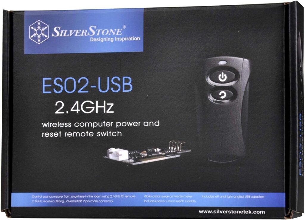 SilverStone Technology Wireless Remote Computer Power/Reset Switch, USB 2.0 9-pin ES02-USB (SST-ES02-USB-USA)