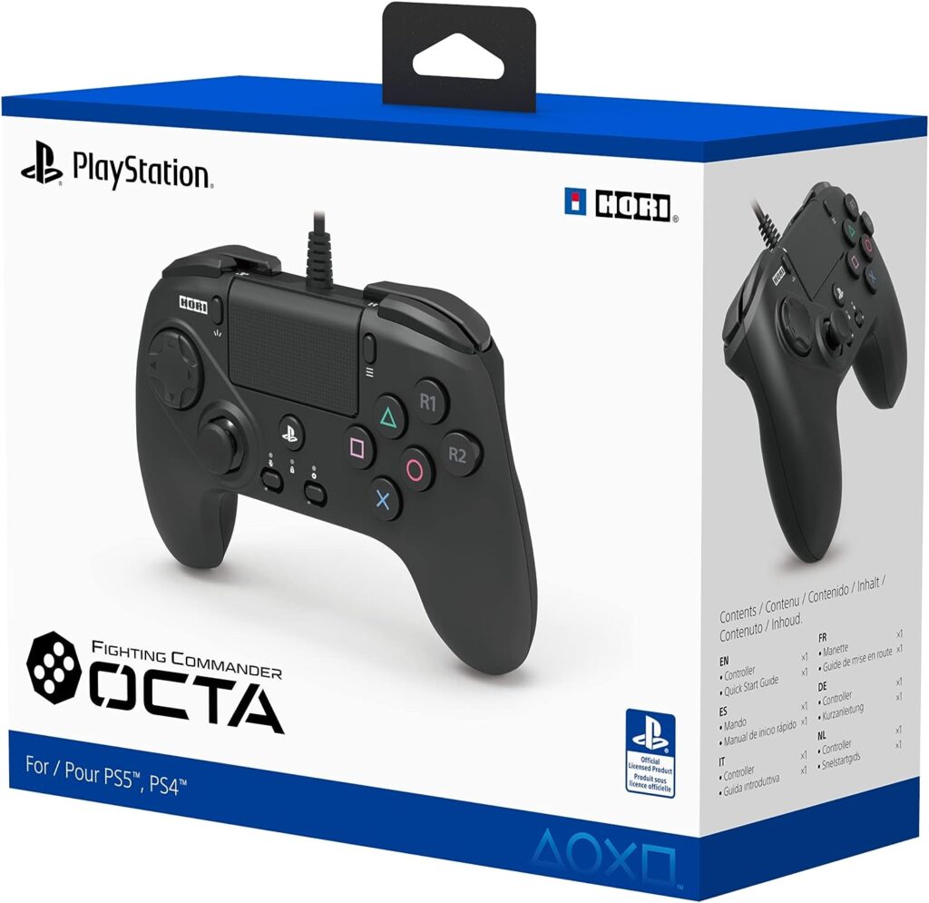 HORI Fighting Commander OCTA - Tournament Grade Fightpad for PlayStation 4, PlayStation 5, and PC - Officially Licensed by Sony