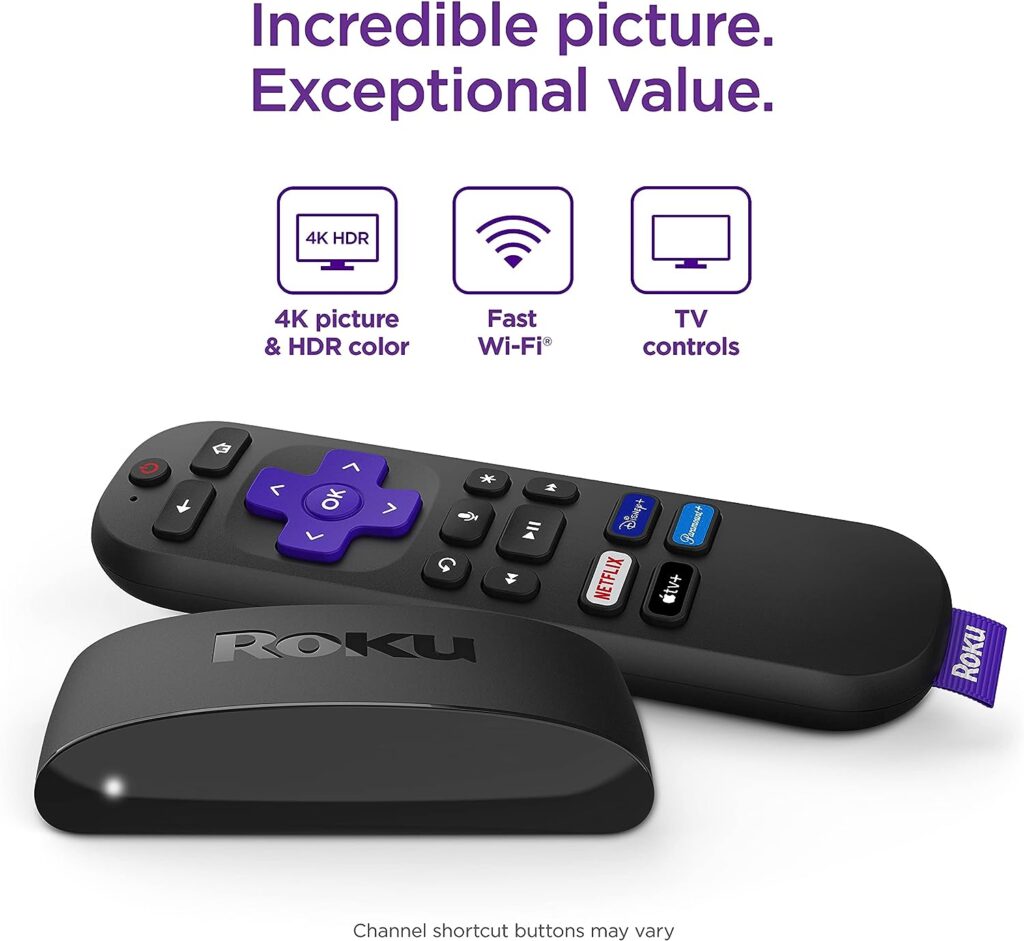 Roku Express 4K+ | Roku Streaming Device 4K/HDR, Roku Voice Remote, Free  Live TV