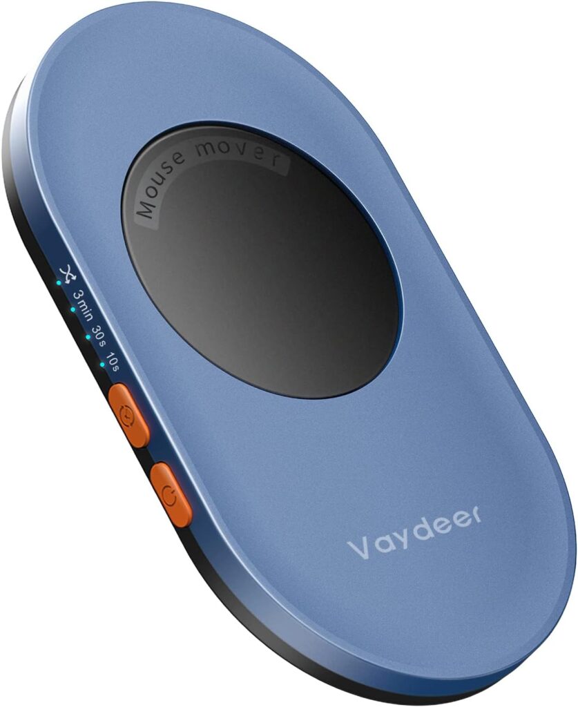 Vaydeer Ultra Slim Mouse Mover with Adjustable Interval Timer, Undetectable  Noiseless Mouse Jiggler Simulates Realistic Mouse Movement, Driver-Free Mouse Shaker for Keeping the PC Active and Secure.