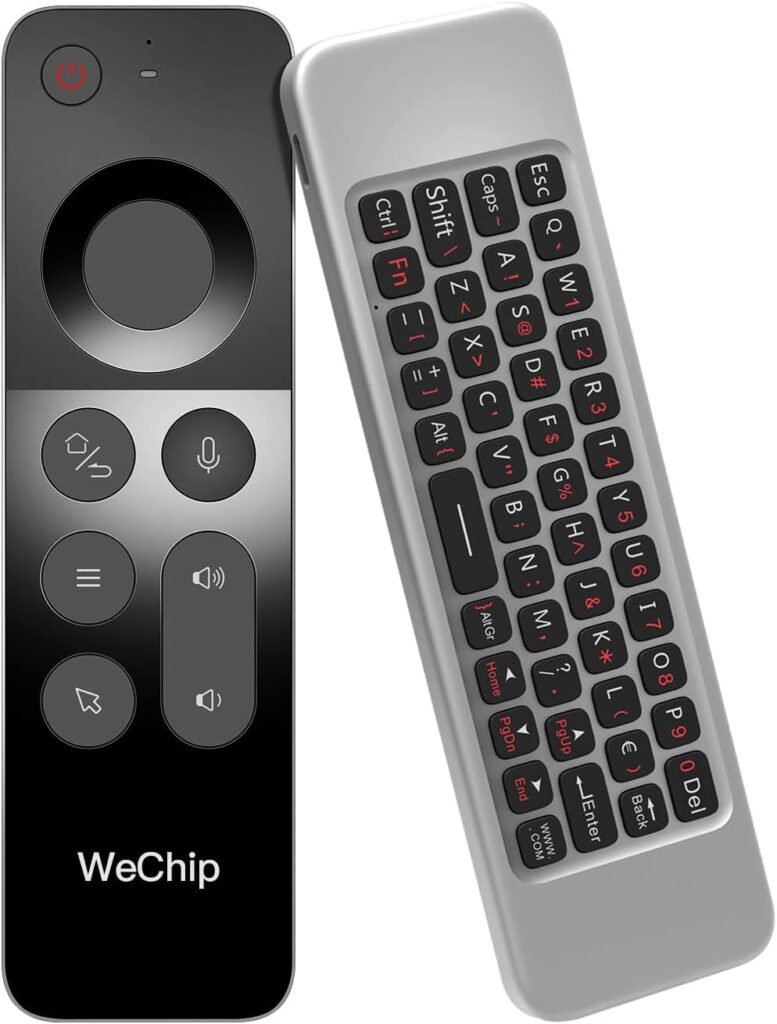 WeChip W3 Air Mouse Universal Voice Remote Control with Keyboard for Nvidia Shield/Android TV Box/PC/Laptop/Projector/HTPC/Media Player