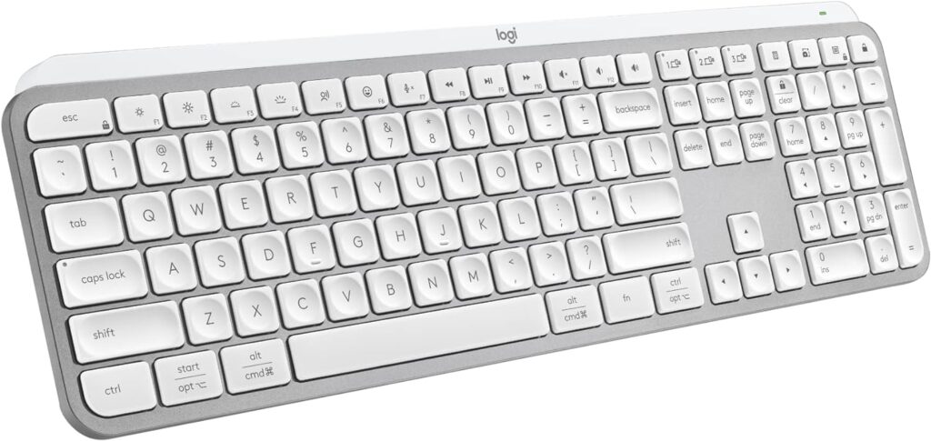Logitech MX Keys S Wireless Keyboard, Low Profile, Quiet Typing, Backlighting, Bluetooth, USB C Rechargeable for Windows PC, Linux, Chrome, Mac - Graphite - With Free Adobe Creative Cloud Subscription